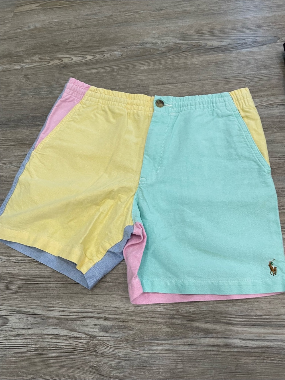 Ralph Lauren Pastel Colorblock Shorts - Mint, Yellow & Pink